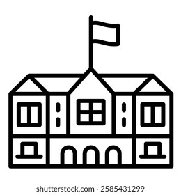 Pinnacle Palace icon line vector illustration