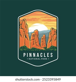 Patch-Logo-Illustration für Pinnacles National Park