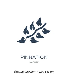 pinnation icon vector on white background, pinnation trendy filled icons from Nature collection, pinnation vector illustration