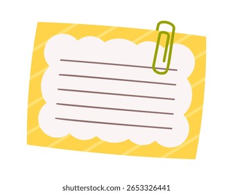 Elemento adesivo de memorando vazio fixado