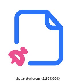 Pinned Files Icon Two Tone Color