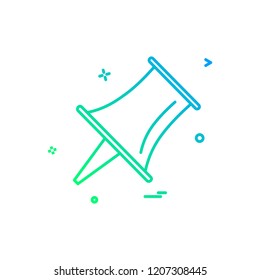 Pinned icon design vector