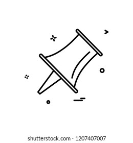 Pinned icon design vector