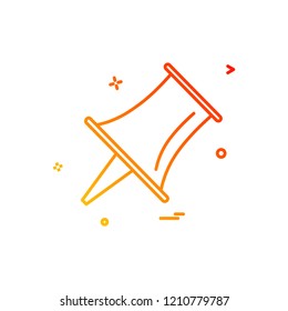 Pinned icon design vector