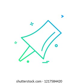 Pinned icon design vector