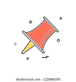 Pinned icon design vector