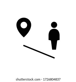 pinned icon location flat  vector logo design trendy illustration signage symbol graphic simple