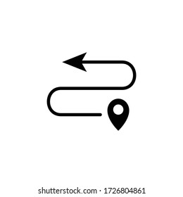 Pinselsymbolposition flache Vektor Logo Design trendy Illustration Symbol Grafik einfach