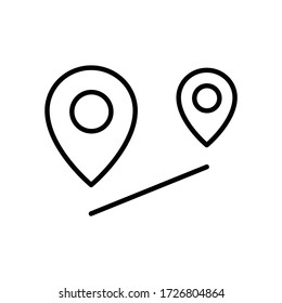 pinned icon location flat  vector logo design trendy illustration signage symbol graphic simple