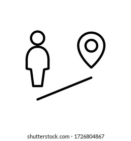 pinned icon location flat  vector logo design trendy illustration signage symbol graphic simple