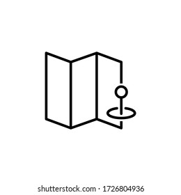 pinned icon location flat  vector logo design trendy illustration signage symbol graphic simple