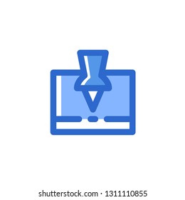Pinned Icon , Pin Logo , App User Interface Essential