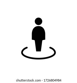 pinned location flat icon vector logo design trendy illustration signage symbol graphic simple