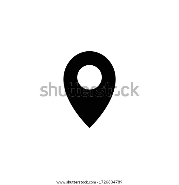 pinned location flat icon vector\
logo design trendy illustration signage symbol graphic\
simple
