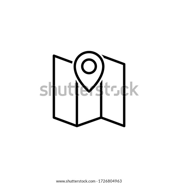 pinned location flat icon vector\
logo design trendy illustration signage symbol graphic\
simple