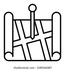 Pinned Location vector icon. Can be used for printing, mobile and web applications.
