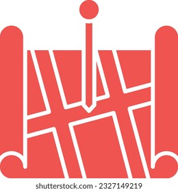 Pinned Location vector icon. Can be used for printing, mobile and web applications.