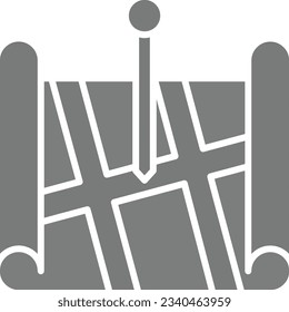 Pinned Location vector icon. Can be used for printing, mobile and web applications.