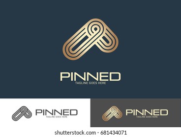 Pinned Logo Design Vector Template