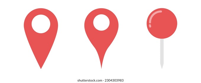 pinned map icon red location tag