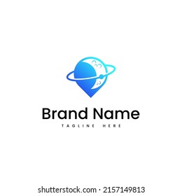 Pinned Moon Space Logo Template