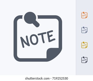 Pinned Note - Carbon Icons. A professional, pixel-aligned icon.  