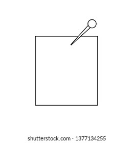 Pinned notes outline icon