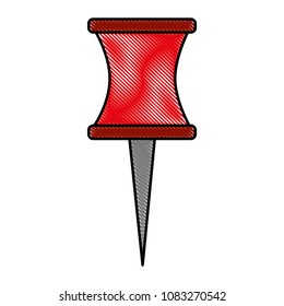 pinned object isolated icon