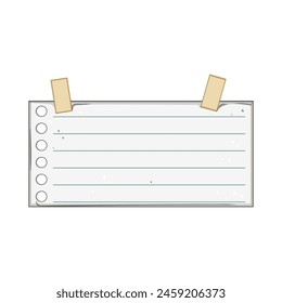 to pinned paper notes cartoon. do list, memo important, task organize to pinned paper notes sign. isolated symbol vector illustration