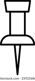 Pinned Vector Line Icon Design