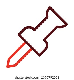 Pinned Vector Thick Line Two Color Icons For Personal And Commercial Use.

