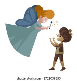 pinocchio wood boy fairy tale and magical fairy