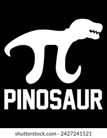 Pinosaur Happy Pi Day Shirt Druckvorlage. Typografie T-Shirt Design für Geographen. Math-Liebhaber-Shirt 3.141592