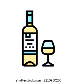 Pinot Grigio White Wine Color Icon Vector. Pinot Grigio White Wine Sign. Isolated Symbol Illustration