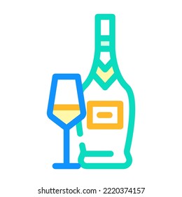 pinot grigio white wine color icon vector. pinot grigio white wine sign. isolated symbol illustration