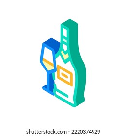 pinot grigio white wine isometric icon vector. pinot grigio white wine sign. isolated symbol illustration