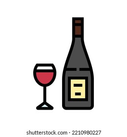 Pinot Noir Red Wine Color Icon Vector. Pinot Noir Red Wine Sign. Isolated Symbol Illustration