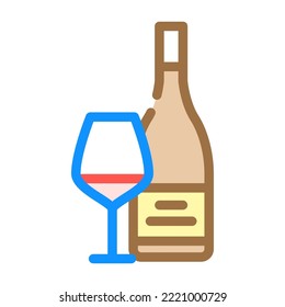 pinot noir red wine color icon vector. pinot noir red wine sign. isolated symbol illustration