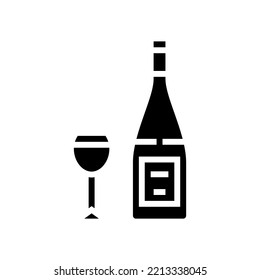 Pinot Noir Red Wine Glyph Icon Vector. Pinot Noir Red Wine Sign. Isolated Symbol Illustration