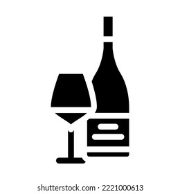 pinot noir red wine glyph icon vector. pinot noir red wine sign. isolated symbol illustration