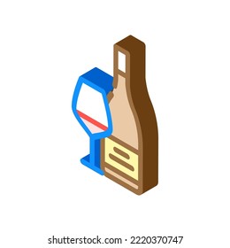 pinot noir red wine isometric icon vector. pinot noir red wine sign. isolated symbol illustration