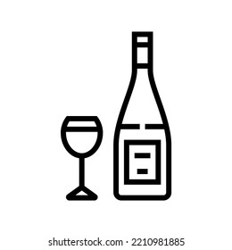 Pinot Noir Red Wine Line Icon Vector. Pinot Noir Red Wine Sign. Isolated Contour Symbol Black Illustration