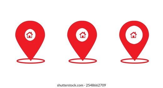 Icono aislado azul y blanco de Pinpoint. Icono de ubicación del punto de anclaje. Símbolo de punto de alfiler para el Sitio web, navegador GPS, App, tarjeta de visita. Ilustración vectorial.