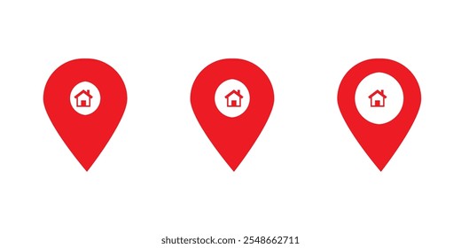 Icono aislado azul y blanco de Pinpoint. Icono de ubicación del punto de anclaje. Símbolo de punto de alfiler para el Sitio web, navegador GPS, App, tarjeta de visita. Ilustración vectorial.