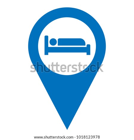 pinpoint hotel accommodation map point isolated stock vector map pinpoint