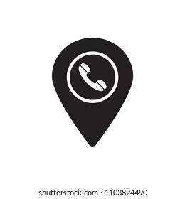 Pinpoint icon flat vector simple isolated illustration signage template design trendy