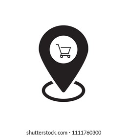 Pinpoint icon icon flat vector template design trendy