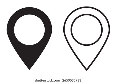 Pinpoint-Symbol flachen Vektor Vorlage Design, Standort-Karte Pin-Symbol-Zeichen