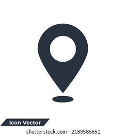 pinpoint icon logo vector illustration. pin, pointer symbol template for graphic and web design collection