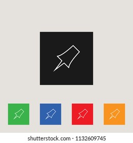 Pinpoint icon, stock vector illustration, EPS10.